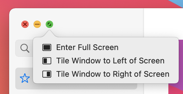can you have to windows open side by side for the same app on mac